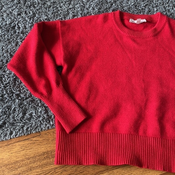 Philosophy Crew Neck Super Soft Trim Ribbed Red Sweater Size X Large - Picture 2 of 10